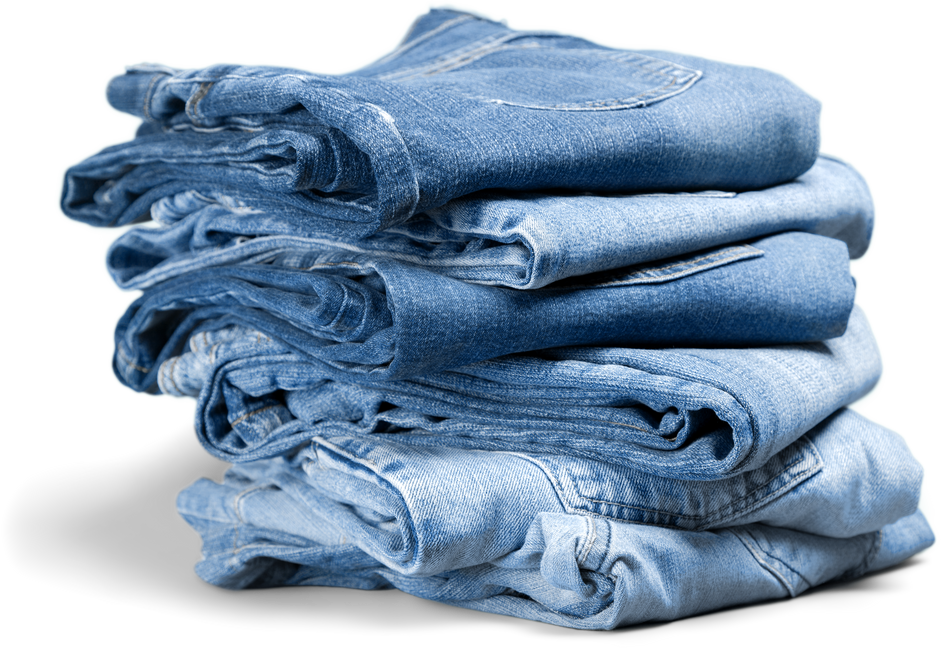 Folded Denim Jeans